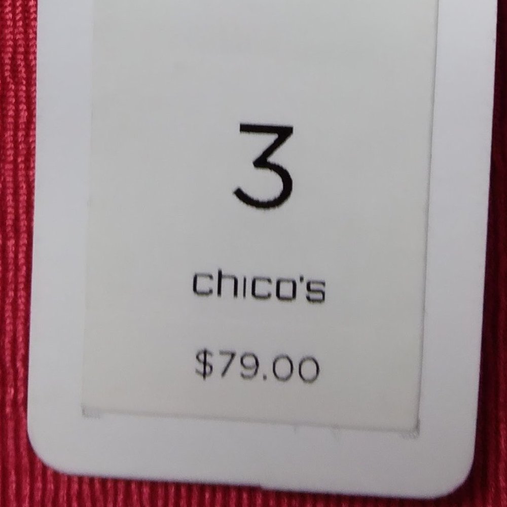 Chico's Red Ruffle Sleeve Blouse - Picture 9 of 9